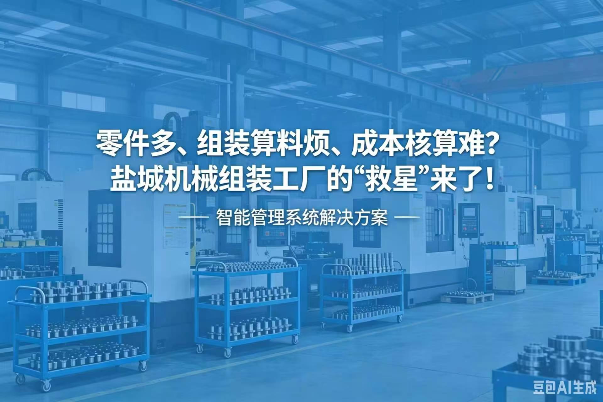 零件多、组装算料烦、成本核算难？盐城机械工厂的“救星”来了！