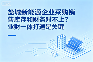 盐城新能源企业采购销售库存和财务对不上？业财一体打通是关键