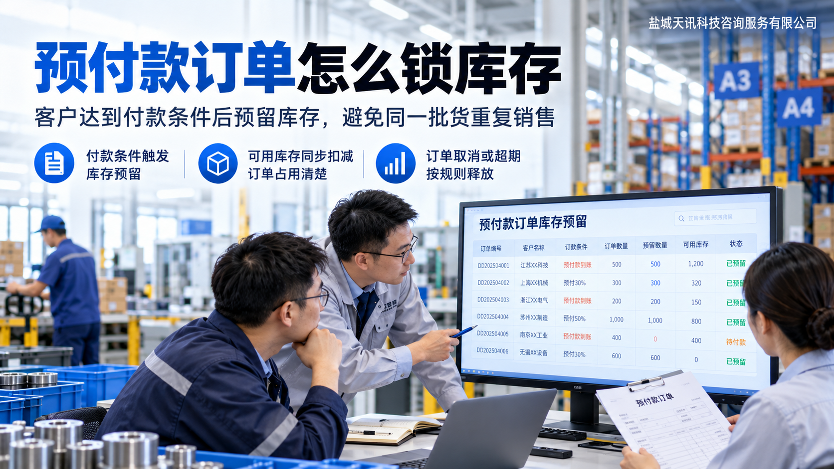 预付款订单怎么锁库存